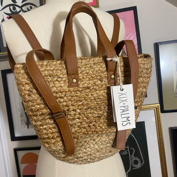 Xix Palms The Shorebreak Insulated Picnic Cooler Bag Handmade Jute Woven main image 4